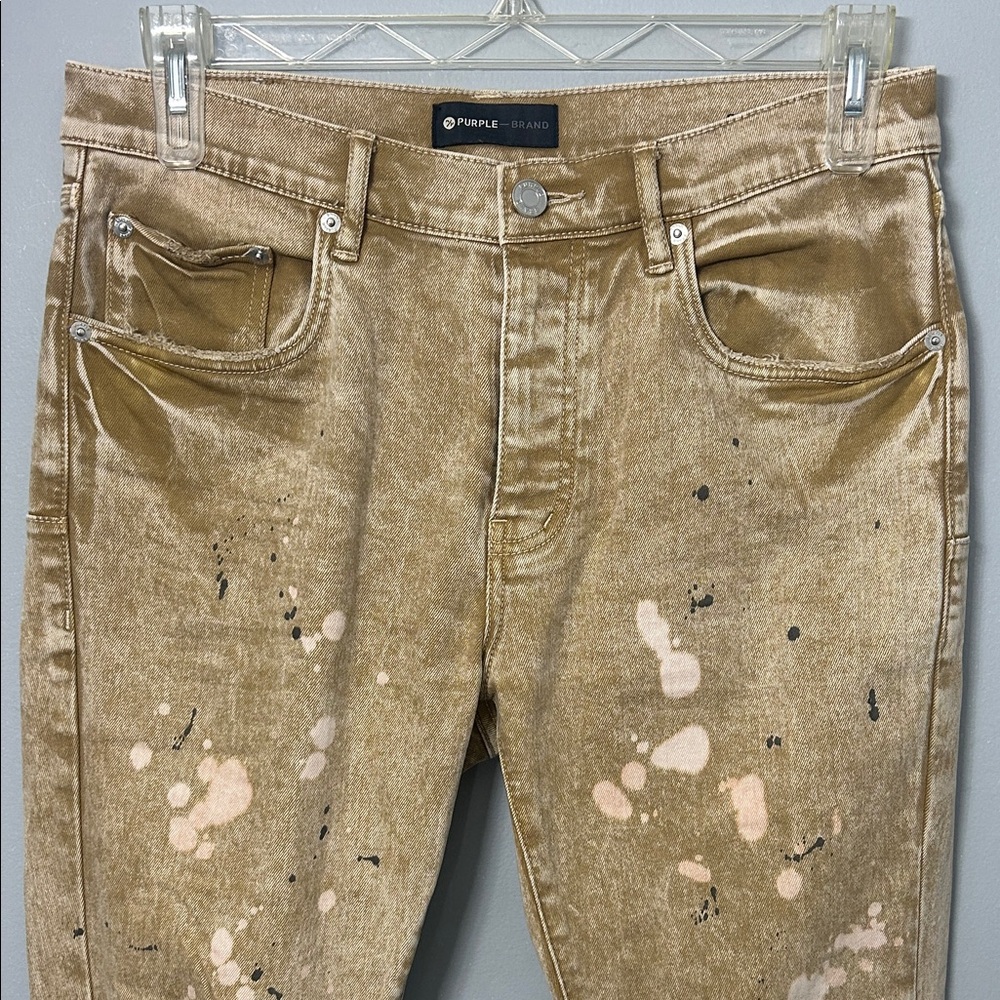 Purple Brand Men's Brown Distressed Chinos